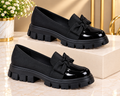 31014#-Loafers shoes (Chunky bow)