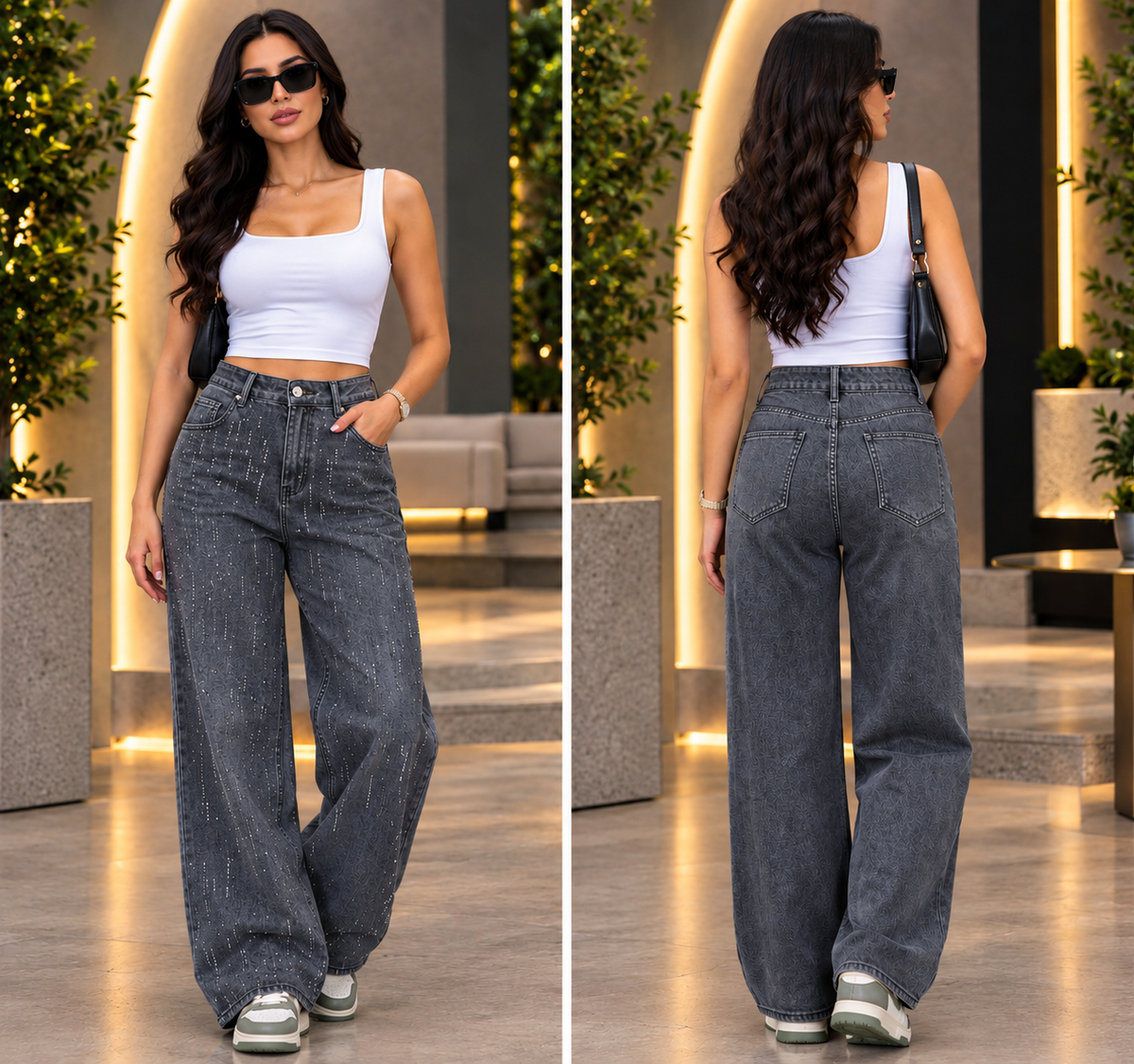 7617#-Wide-Leg Jeans