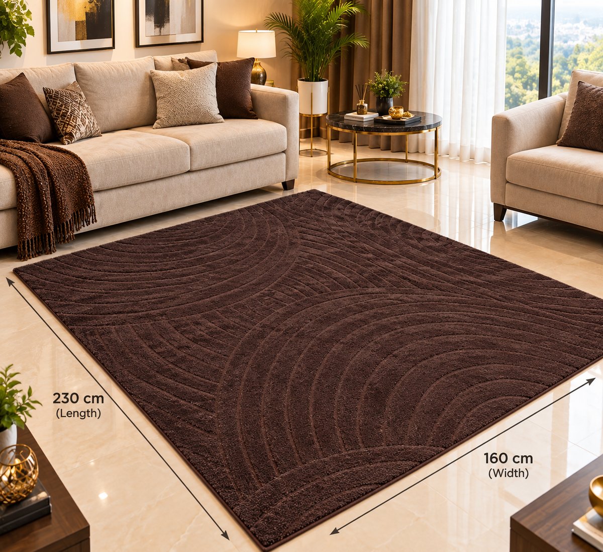 CPT-001-Carpet (Plush Brown Rug)