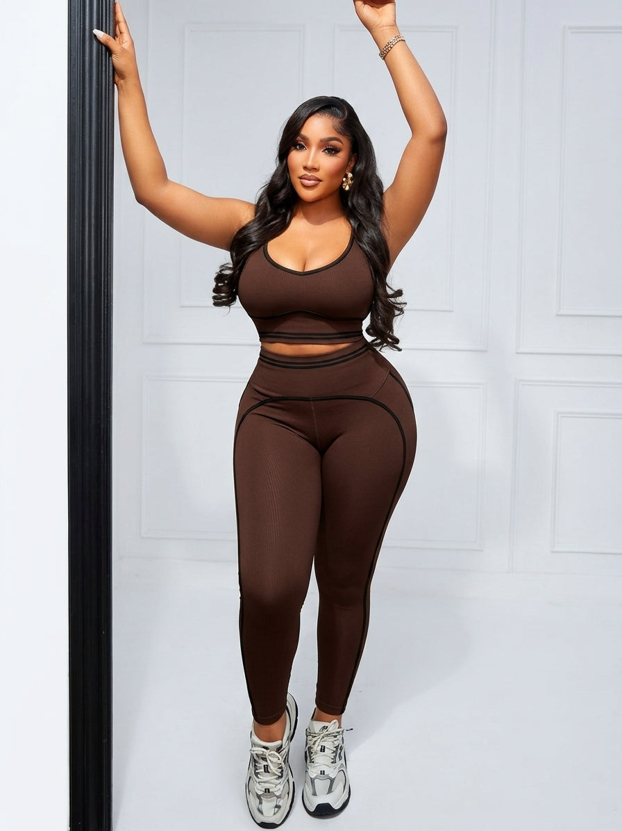 D-1066E-Gym set (Women's Two-Piece Athletic Set)