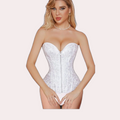 X-387-Corset top (Floral brocade Corset with a front zipper)